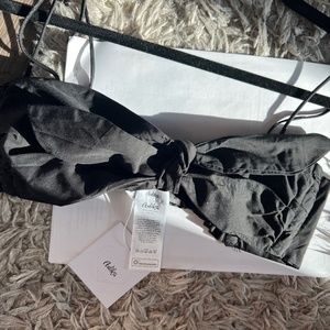 Adika / Edikted black tie front crop top